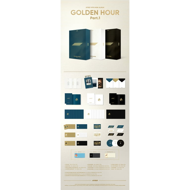 ATEEZ - GOLDEN HOUR : PART.1 (BLUE HOUR VER.) Walmart Exclusive K-Pop CD  Box Set