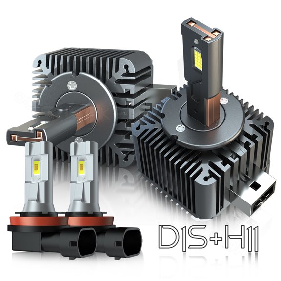 For 2011-2014 2015 Kia Optima -QUAYUB D1S H11 LED Headlight Hi/Lo Beam Fog Light Bulbs 6000K