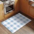 thumbnail image 3 of Rectangle Area Rug 2x3ft, Simple Spring Blue White Lattice Non-Shedding Washable Area Rug, Farmhouse Simplistic Gingham Non Slip Low-Profile Rugs for Living Room, Bedroom Dining Room, 3 of 9