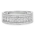 thumbnail image 3 of Dazzlingrock Collection 0.35 Carat (ctw) 10K White Diamond Anniversary Wedding Stackable Band 1/3 CT, White Gold, Size 7.5, 3 of 4