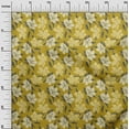 thumbnail image 3 of oneOone Tissu Polyester Spandex Jaune Fleurs Matériel de Robe Tissu Imprimé Tissu au Mètre 56 Pouces de Large, 3 of 4