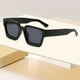 thumbnail image 3 of Gafas de sol cuadradas para hombre y mujer, gafas de sol rectangulares gruesas de moda, estilo de diseño., 3 of 4