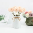 thumbnail image 2 of Hvmvliv Artificial Flowers Simulated Chrysanthemum Plant Fake Flower Bundle Embroidery Ball Wedding Home Hotel Flower Arrangement Decoration Ornament Pink, 2 of 6