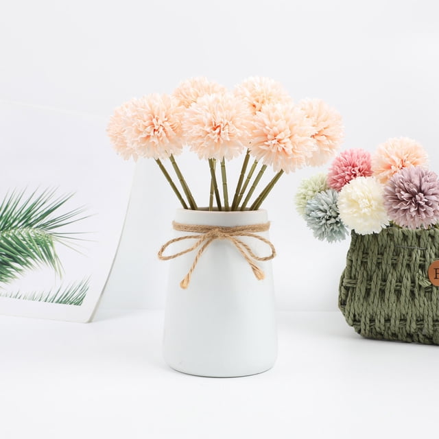 Simulated Table Tennis Chrysanthemum Fake Flower Bundle Embroidery Ball Wedding Home Hotel Photography Flower Arrangement Decoration Ornament