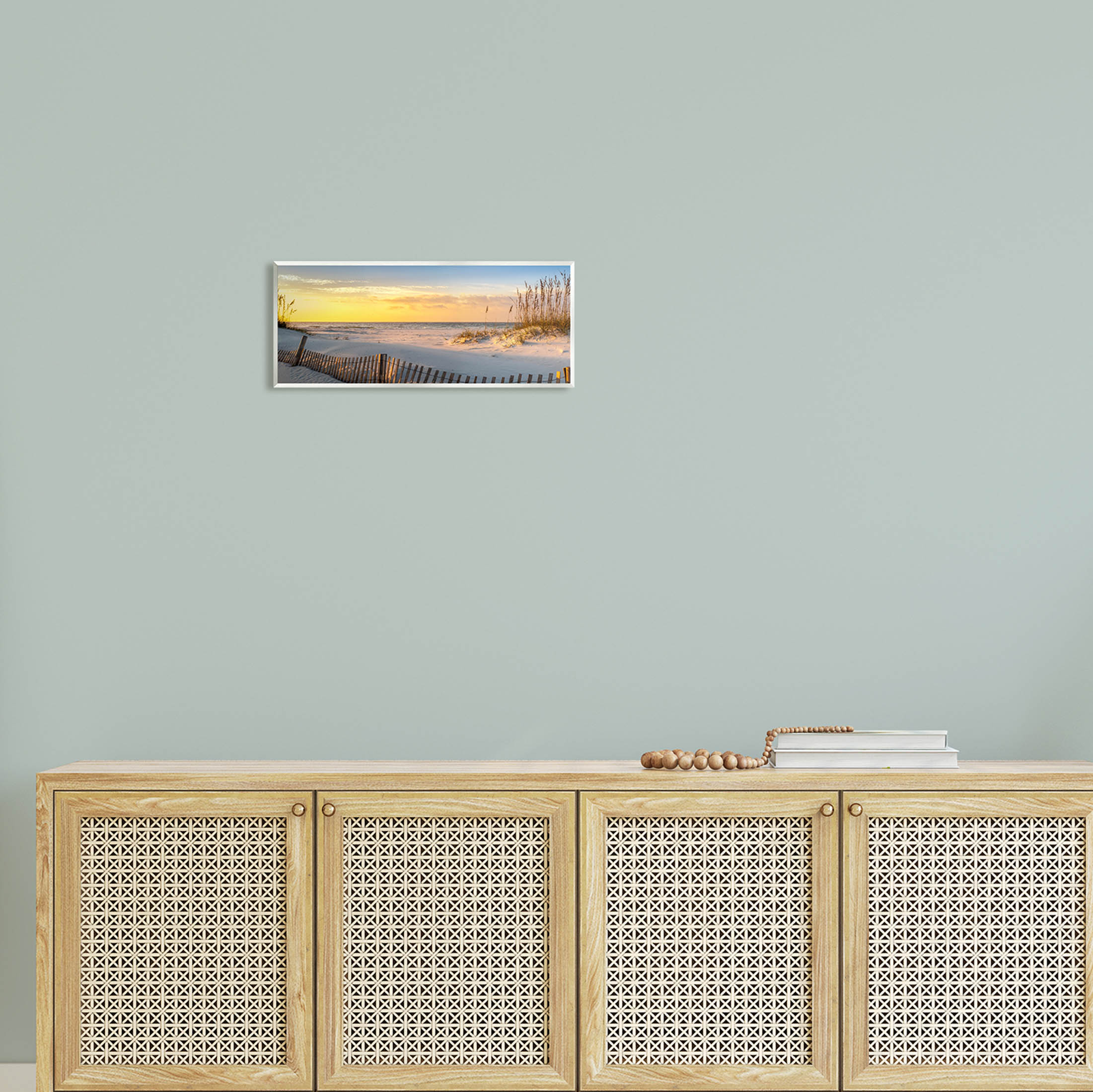 Stupell Industries Panoramic Coastal Beach Sunrise Photograph Unframed Art Print Wall Art, Design by H.J. Herrera