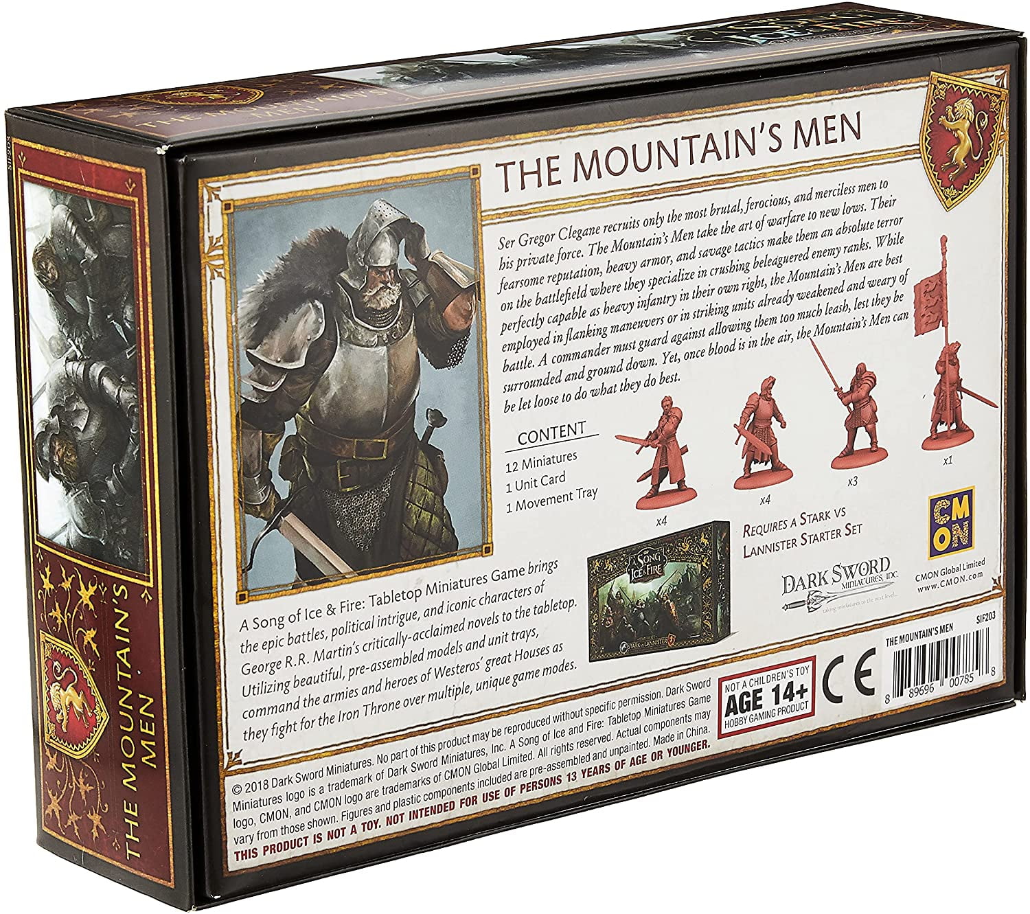 CoolMiniOrNot CMNSIF203 Song of Ice and Fire Miniatures Game: Lannister Mountain's Men Blandade färger