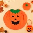thumbnail image 6 of LEKWK Toddler Kids Pumpkin Costume Skin-Friendly Cute Pumpkin Vest Costume with Hat & Candy Bag Family Members for Halloween Party Dress Up, 6 of 9