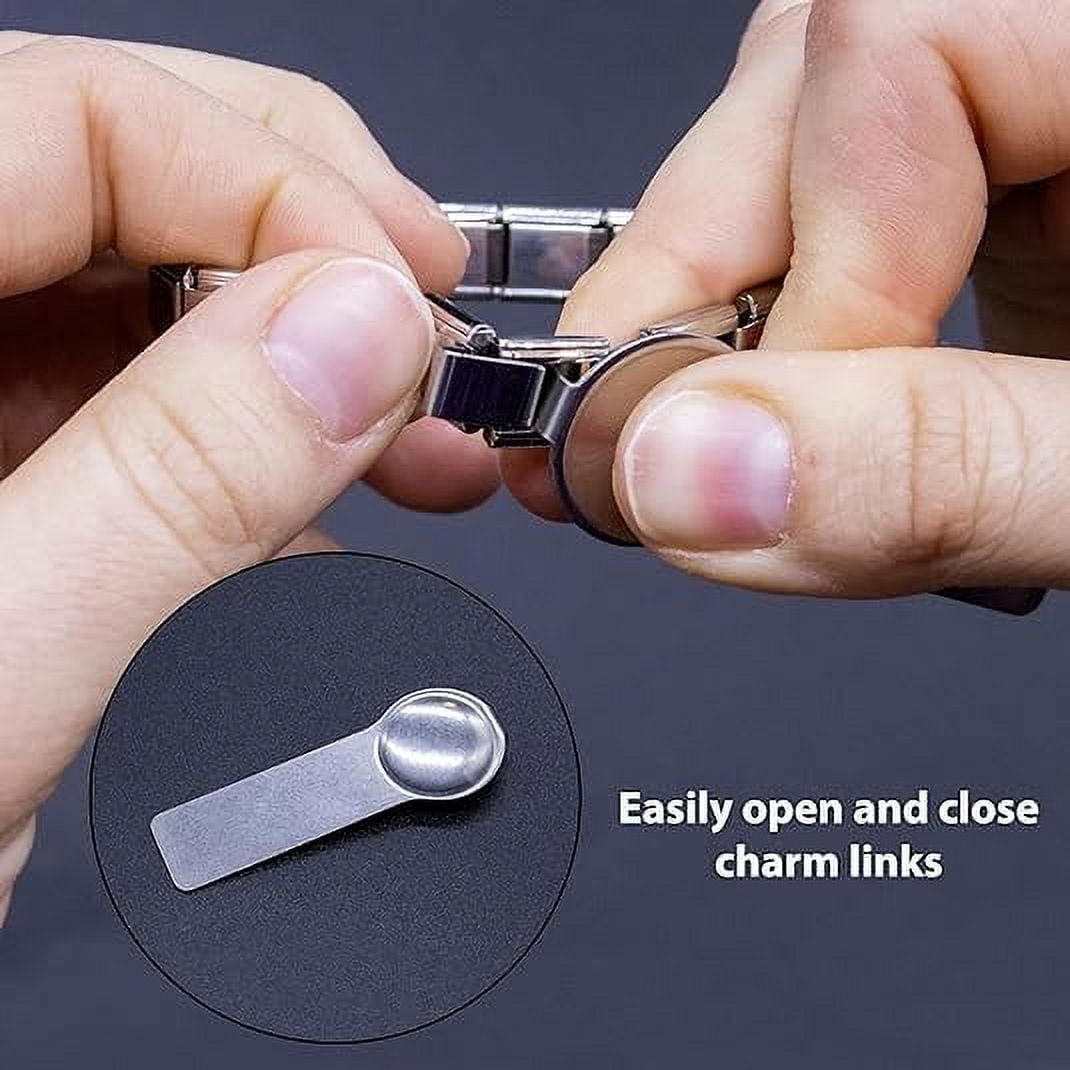 Itanian - Strumento di apertura per braccialetti con ciondoli italiani, 9 mm, strumento italiano su entrambi i lati, strumento italiano per aggiungere e rimuovere ciondoli e braccialetti, 1pcs