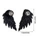 thumbnail image 2 of Pendientes tridimensionales Xihbxyly Colgantes de aleación de diamantes de plumas 1 par, 2 of 2