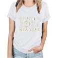thumbnail image 1 of PEZHADA T-Shirts pour Femmes Mode Hauts Imprimés Mode Manches Courtes Blouse Drôle Col Rond T-Shirt Hauts, 1 of 1