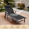 thumbnail image 6 of Harbweb Outdoor Chaise Lounge Chair Set of 2, 5-Position Adjustable Sun Tanning Chair with Pillow, Aluminum Patio Lounge Chair with Wheels & Armrests for Garden, Beach, Patio, Pool, Black, 6 of 8