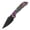 Purple Multicolor, variant on Tenable Fenrir Folding Pocket Knife,3.45" blackwashed 14C28N,Black Micarta Handle,T1034F6