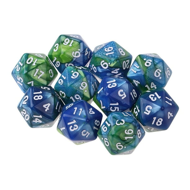 caras D20 dados dobles tablas de dados juguetes para MTG DND Hugo Dados poliédricos
