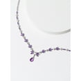 thumbnail image 5 of Forever Facets Women's Platinum over Sterling Silver Pink & White CZ Necklace, 5 of 7