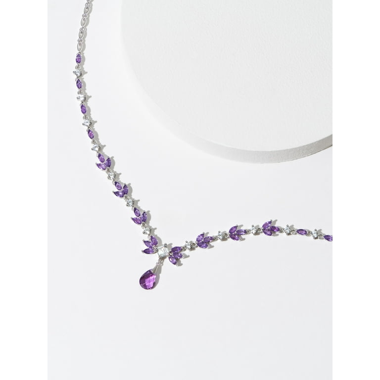 Walmart amethyst necklace sales
