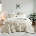 thumbnail image 1 of Regency Heights Ensemble de Lit Grand 7 Pcs, Couette Réversible avec Ensemble de Draps et Taies, Neutre, Couleur Unie, 1 of 12