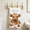 thumbnail image 6 of Highland Cow Kitchen Towel, Absorbent Highland Cow Dish Towel, Watercolor Sunflower Tea Hand Dishcloth, For Farmhouse Bathroom, Housewarming Gift, 16" x 24", 6 of 6
