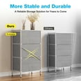 thumbnail image 3 of Casacomoda Dresser for Bedroom Nightstand Small Dresser Chest of Drawers End Table for Living Room, Closet Dresser with 3 Storage Drawers Organizer Clothes, Light Grey, 3 of 5
