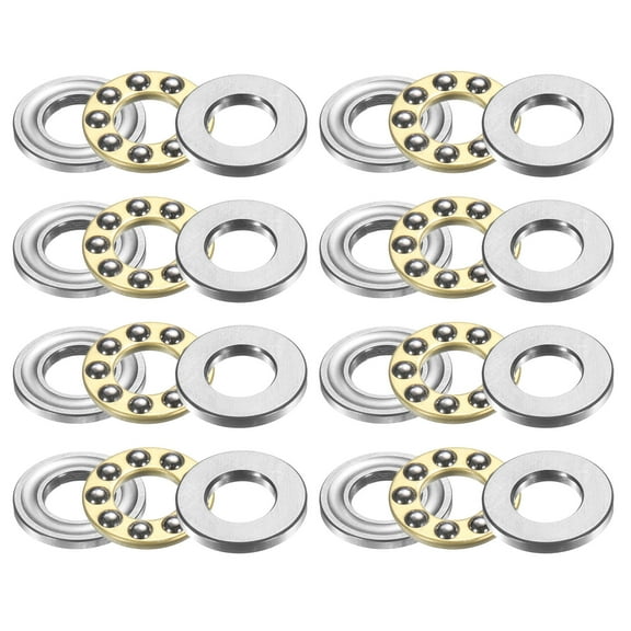 8pcs F6-12M Thrust Ball Bearings, 6mm x 12mm x 4.5mm Miniature Thrust Bearing with Washers Chrome Steel Single Direction for Conveyor Systems Machine Tools