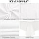 thumbnail image 4 of Mantel cuadrado JALANCY, 132 x 132 cm, poliéster blanco, paquete de 4 unidades, 4 of 7