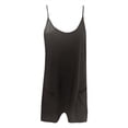 thumbnail image 4 of GILIGEGE Womens Summer Sleeveless Mini Dress V Neck Spaghetti Strap Sundress Athletic Short Dress with Pockets 2025 Spring/Summer New Loose and Slimming Pure Ribbon Pocket Strap Jumpsuit for Women, 4 of 5