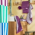 thumbnail image 3 of TOWN & COUNTRY PLAY 4-Piece Striped Reversible Terry Brights Hand Towel Set, 20"x30", 100% BCI Cotton, Plush & Absorbent 550GSM, Grape Purple, 3 of 8