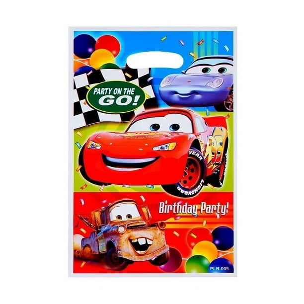 Decoraciones para fiesta de cumpleaños de coches, recuerdo para niños, vasos y platos de Rayo McQueen, juego de vajilla, suministros para fiestas de coches de carreras para niños y niñas