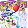 thumbnail image 1 of Kit científico UNGLINGA 30 experimentos con bata de laboratorio para niños, 1 of 6