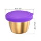 thumbnail image 2 of Uxcell 2 piezas de recipiente para aderezo de ensaladas, 2.4oz tazas de condimento a prueba de fugas para picnic y viaje, morado, 2 of 6