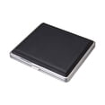 thumbnail image 2 of Metal Iron Cigarette Case with Leather Accent, Anti-Crush Holder for 20 Cigarettes, Compact And Durable Design for Outdoor And Travel Use, 1 Piece Metal Box, 2 of 2