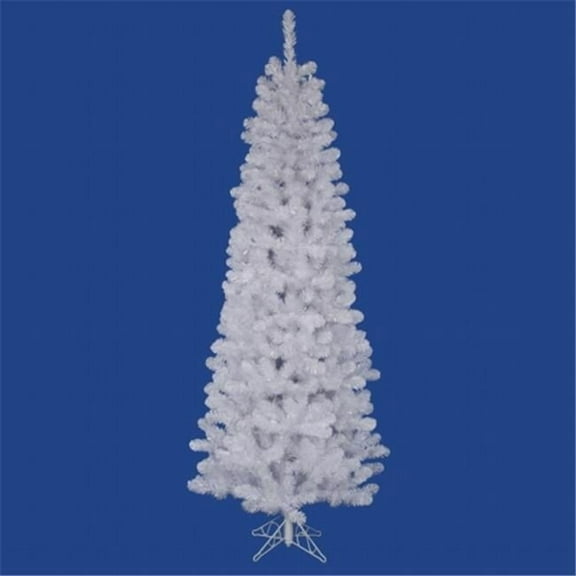 Vickerman 5.5' White Salem Pencil Pine Artificial Christmas Tree, Unlit, PVC
