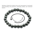 thumbnail image 3 of Hematite Bracelet - 8mm Beaded Stretch Bracelet and Healing Stones, 3 of 5