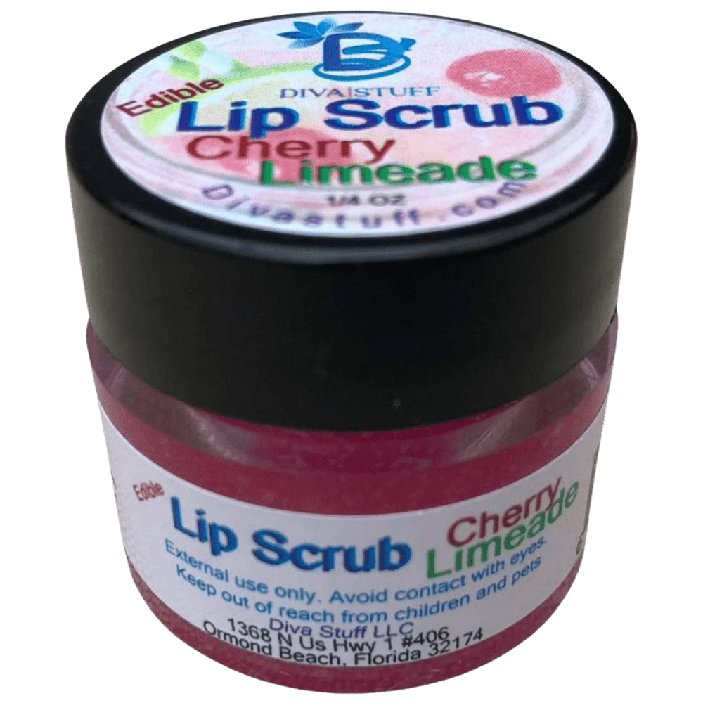 Ultra Hydrating Lip Scrub for Soft Lips, Gentle Exfoliation, Cherry Limeade, by Diva Stuff