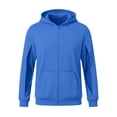 thumbnail image 4 of XAOFW Solid Color Zip Up Hoodies For Boys Zipper Long Sleeve Hooded Sweatshirt With Front Pockets Lightweight Outdoor Wear Pullover For Kids Stylish Tops 7-8 Years, 4 of 6