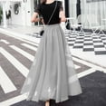 thumbnail image 5 of UJNDER Summer Women's Solid Color Chiffon Skirt High Waist Long Comfortable Maxi Skirt GY1 M, 5 of 8