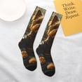 thumbnail image 4 of Daiia Sports Socks Forest Creek Cute Dog Printed Novelty Crew Socks for Men Women Knee High Socks Cotton Socks Soft & Breathable Support Unisex Socks, 4 of 9