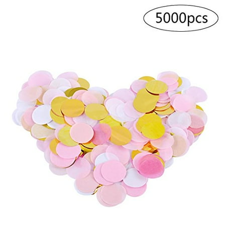 Confetti For Tables eZAKKA Biodegradable Table Confetti for Wedding and Festive Celebrating, Multicolor Confetti Decoration for Balloons, Pinata and More 5000 Pieces ()