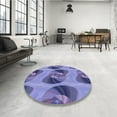 thumbnail image 4 of Ahgly Company Machine Washable Indoor Rectangle Transitional Deep Periwinkle Purple Area Rugs, 7' x 10', 4 of 7