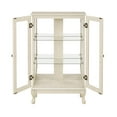 thumbnail image 4 of 2 Doors Curio Cabinet with Tempered Glass Doors, Curio Cabinets with Mirrored Back Panel and Adjustable Shelves, Lighted Display Cabinet for Home, Office Light Bulb Included, 4 of 16