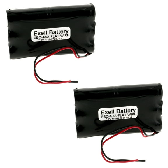 2x Exell 7.2V 2200mAh NiMH Battery w/Wire Leads Razors Massagers Toothbrushes