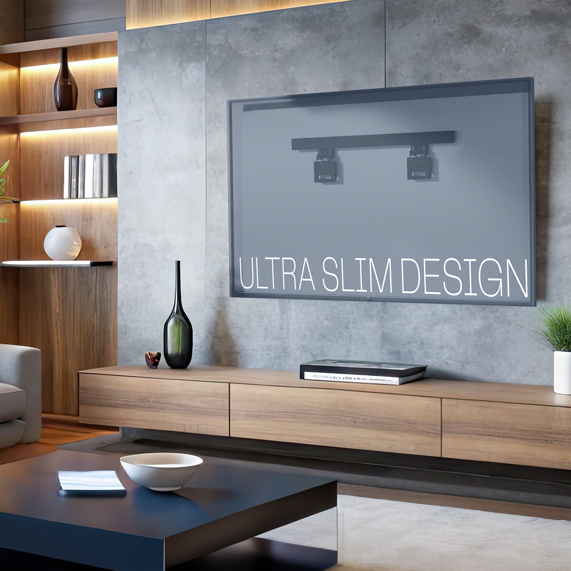 VIVO Universal Micro-Gap TV Wall Mount for up to 90 inch Screens