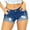 Blue, variant on Puntoco Pants on clearance,Women's Pocket Solid Jeans Denim Pants Female Hole Bottom Casual Shorts