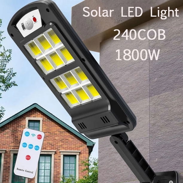 La energía solar con sensor de control remoto farola de jardín LED de luz de pared de iluminación inteligente lámpara COB fuerte luz pequeña luz de la calle