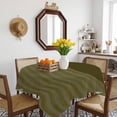 thumbnail image 3 of Olive Green Striped Table Cloth Waterproof Tablecloths, Vintage Stripes Ombre Tablecloth Dining Table Cover for Kitchen Party Tabletop Outdoor, Square Tablecloth 54x54 Inch, 3 of 9