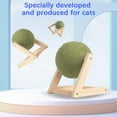 thumbnail image 4 of LEHOZIHEQ Pet Scratching Board, Giant Catnip Ball with Wood Stand, Wooden Pet Scratching Cats Mint Cats Climbing Frame Pet Supplies, 4 of 9