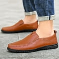 thumbnail image 6 of Leesechin Oversized Men's Shoes Leather Pea Casual Leather Shoes Driving Lazy Shoes, 6 of 6