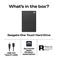 thumbnail image 2 of Seagate One Touch 2TB External Hard Drive with Password Protection (STKY2000400), 2 of 9