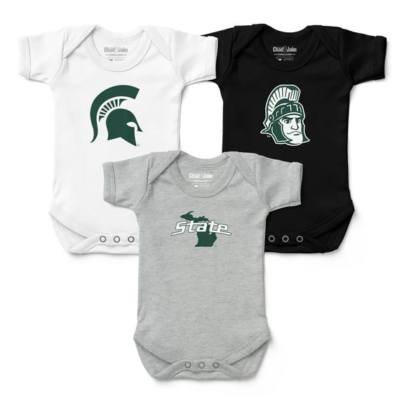 Infant Chad & Jake Michigan State Spartans Three-Pack Bodysuit Set