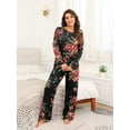 thumbnail image 2 of MINTREUS Women's Pajama Set Long Sleeve Sleepwear Set Soft Two Piece Matching Set with Pockets, 2 of 5