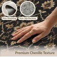 thumbnail image 6 of ODIKA 8'x10' Washable Area Rug Non-Shedding, Easy Care, Black Gold Elegance with Floral Vine Motifs Elegant Symmetrical Design Intricate Border for King Size Bedroom Under Bed, Master Suite, 6 of 7